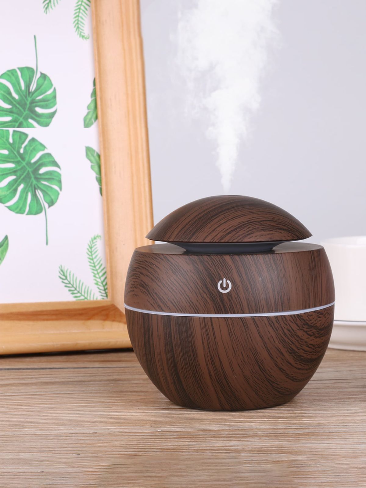 Wood-Grain LED Ultrasonic Diffuser/ Humidifier