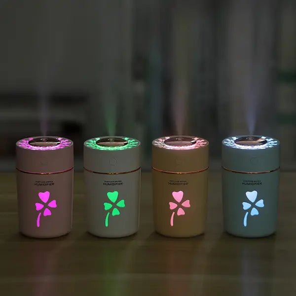 Lucky Clover Mini USB Humidifier – 280ml Portable Aroma Diffuser