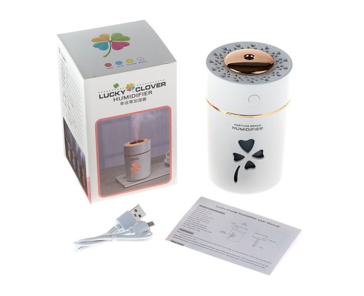 Lucky Clover Mini USB Humidifier – 280ml Portable Aroma Diffuser
