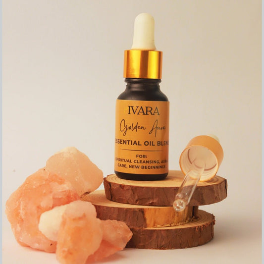 Golden Aura – Essential Oil Blend for New Beginnings, Spiritual Balance & Aura Cleansing
