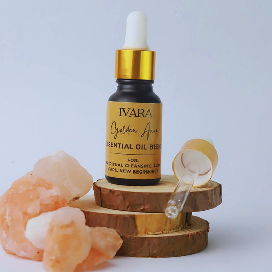 Golden Aura – Essential Oil Blend for New Beginnings, Spiritual Balance & Aura Cleansing