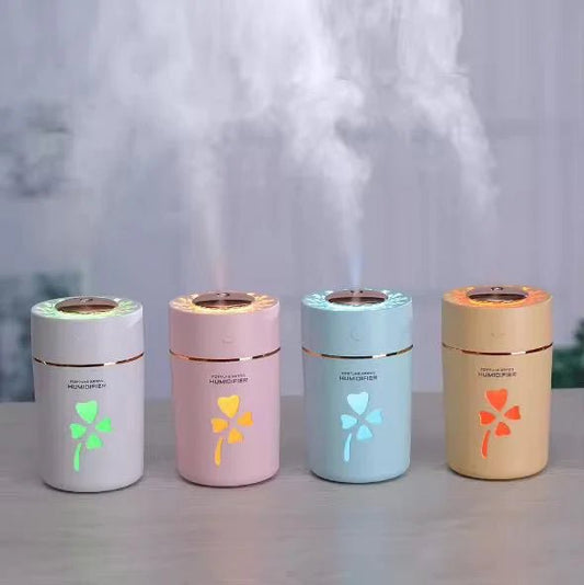 Lucky Clover Mini USB Humidifier – 280ml Portable Aroma Diffuser