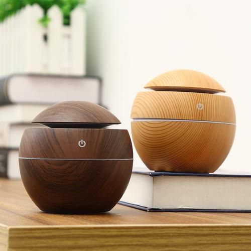 Wood-Grain LED Ultrasonic Diffuser/ Humidifier